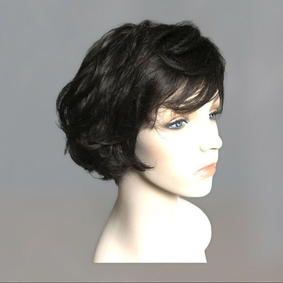 Hair Designer Wig, Short Shag Lace Top, Synthetic - Picture 4 of 10